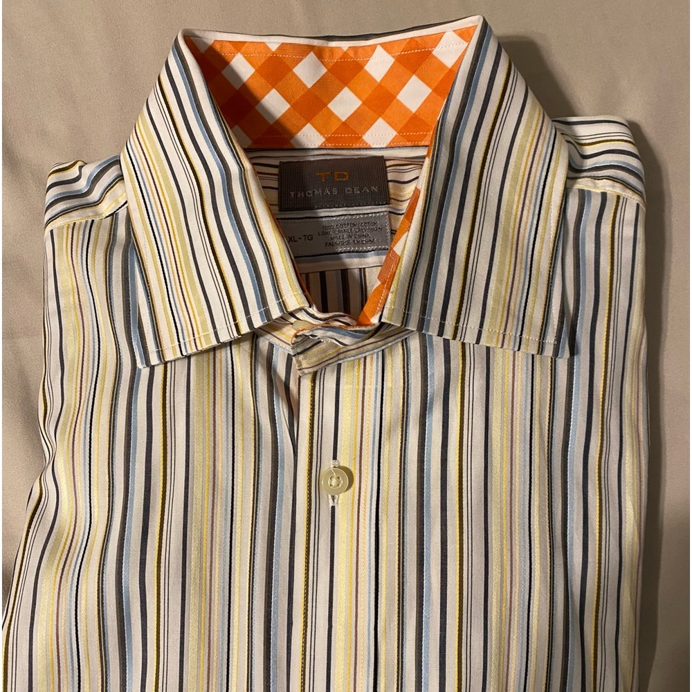 Men’s Thomas Dean long sleeve button down shirt size XL